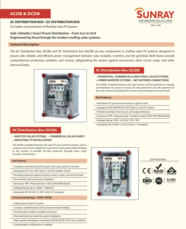 ACDB-DCDB & Rooftop Solar AW_India